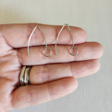 Load image into Gallery viewer, Large Loop V Ear Wires - STAINLESS STEEL, 304 Stainless Steel