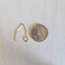 Load image into Gallery viewer, Large Loop V Ear Wires - GOLD, 304 Stainless Steel