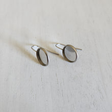 Load image into Gallery viewer, Ear Wire with Round Stud Bezel, 12mm - STAINLESS STEEL, 304 Stainless Steel