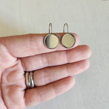 Load image into Gallery viewer, Ear Wire with Round Stud Bezel, 12mm - STAINLESS STEEL, 304 Stainless Steel