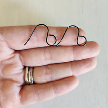 Load image into Gallery viewer, XL Large Outer Loop Ear Wires - BLACK, 304 Stainless Steel