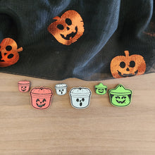 Load image into Gallery viewer, Halloween Acrylic Classic Boo Bucket Studs & Drops