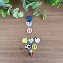 Load image into Gallery viewer, Acrylic School Spirit Hearts & Sports Ball Drops