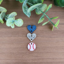 Load image into Gallery viewer, Acrylic School Spirit Hearts & Sports Ball Drops