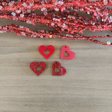 Load image into Gallery viewer, Valentine's Day Acrylic Heart with Small Cutout Heart Drops