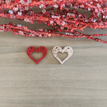 Load image into Gallery viewer, Valentine's Day Acrylic Cutout Heart Double Hole Drops