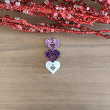 Load image into Gallery viewer, Valentine's Day Triple Cutout Heart Drops