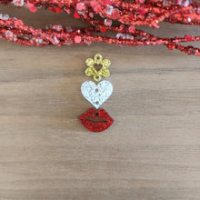 Load image into Gallery viewer, Valentine's Day Triple Flower, Heart, Lips Drops