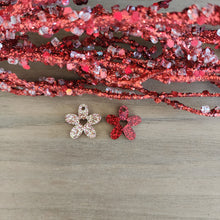 Load image into Gallery viewer, Valentine's Day Acrylic 5 Petal Flower with Cutout Heart Drops