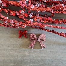 Load image into Gallery viewer, Valentine's Day Acrylic Bow with Large Cutout Loop Drop & Stud