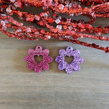 Load image into Gallery viewer, Valentine's Day Acrylic 8 Petal Flower with Cutout Heart Drop