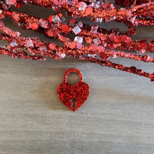 Load image into Gallery viewer, Valentine's Day Acrylic Heart Lock Drop