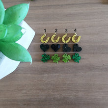 Load image into Gallery viewer, St Patrick's Day Acrylic Triple Horseshoe, Heart, & Clover Drops