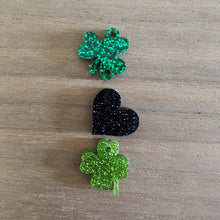 Load image into Gallery viewer, St Patrick's Day Acrylic Triple Clover, Heart, & Clover Drops
