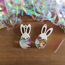 Load image into Gallery viewer, Easter Patterned Acrylic Bunny & Egg 2 Piece Drops