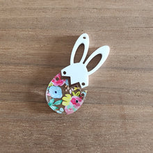 Load image into Gallery viewer, Easter Patterned Acrylic Bunny & Egg 2 Piece Drops