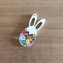 Load image into Gallery viewer, Easter Patterned Acrylic Bunny & Egg 2 Piece Drops