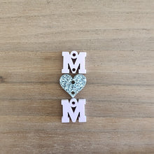 Load image into Gallery viewer, MOM Acrylic Triple Heart Center Drops