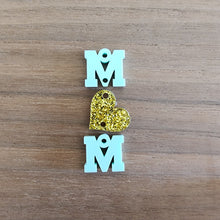 Load image into Gallery viewer, MOM Acrylic Triple Heart Center Drops