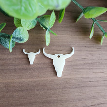 Load image into Gallery viewer, Cow Skull Acrylic Stud & Drop