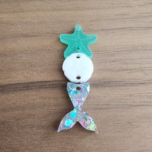 Load image into Gallery viewer, Summer Acrylic Triple Starfish, Sand Dollar, Mermaid Tail Drops
