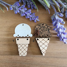 Load image into Gallery viewer, Ice Cream Cones Acrylic & Wood 2 Piece Drops