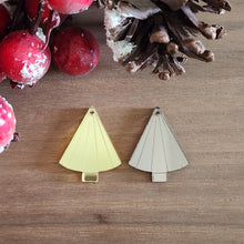 Load image into Gallery viewer, Christmas Cone Tree Mirror Acrylic Drop