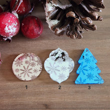 Load image into Gallery viewer, Christmas Fancy Snowflake Collage Mirror Acrylic Drops