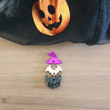 Load image into Gallery viewer, Halloween Acrylic Triple Witch Hat, Bat, & Cat Head Drops