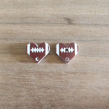 Load image into Gallery viewer, Acrylic Sports Heart Stud Connectors