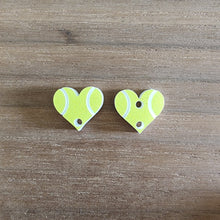 Load image into Gallery viewer, Acrylic Sports Heart Stud Connectors