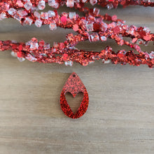 Load image into Gallery viewer, Valentine's Day Acrylic Cutout Heart Teardrop