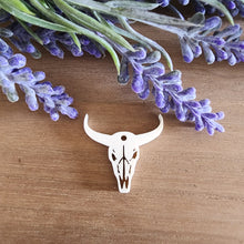 Load image into Gallery viewer, Cow Skull Detailed Acrylic Drop