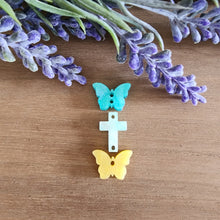 Load image into Gallery viewer, Spring Acrylic Butterfly, Cross, Butterfly Triple Drop