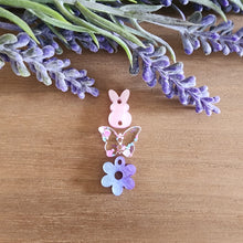 Load image into Gallery viewer, Spring Acrylic Marshmallow Bunny, Butterfly, Flower Triple Drop