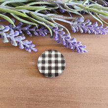 Load image into Gallery viewer, Buffalo Plaid on Silver Mirror Patterned Acrylic Drops