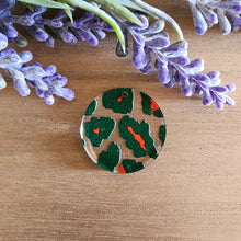 Load image into Gallery viewer, Green & Red Leopard Patterned Acrylic Drops