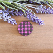 Load image into Gallery viewer, Buffalo Plaid on Purple Mirror Patterned Acrylic Drops
