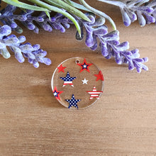 Load image into Gallery viewer, Patriotic Stars Patterned Acrylic Drops