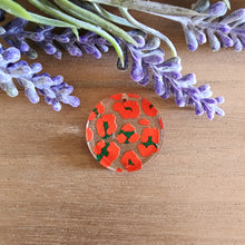 Load image into Gallery viewer, Red & Green Leopard Patterned Acrylic Drops