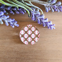 Load image into Gallery viewer, Baseballs Patterned Acrylic Drops