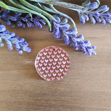 Load image into Gallery viewer, Pink Hearts Patterned Acrylic Drops