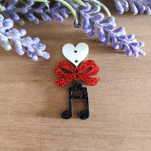 Load image into Gallery viewer, Heart, Bow, & Music Notes Acrylic Triple Drop