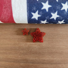 Load image into Gallery viewer, Patriotic Acrylic Rounded Star Stud & Drop