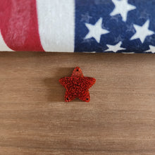 Load image into Gallery viewer, Patriotic Acrylic Rounded Star Triple Hole Drops