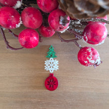 Load image into Gallery viewer, Christmas Acrylic Triple Tree, Intricate Snowflake, & Ornament Drops
