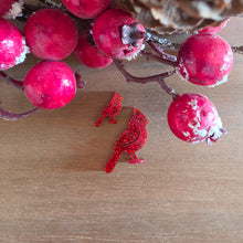 Load image into Gallery viewer, Christmas Acrylic Cardinal Stud & Drop