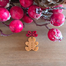 Load image into Gallery viewer, Christmas Acrylic Delicate Bow & Gingerbread Man Drop
