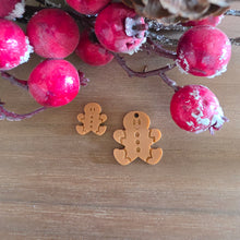 Load image into Gallery viewer, Christmas Acrylic Wide Gingerbread Man Stud & Drop