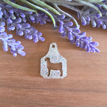 Load image into Gallery viewer, Cow Tag with Cutout Goat Acrylic Drop